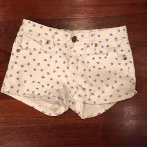 Blue and white shorts